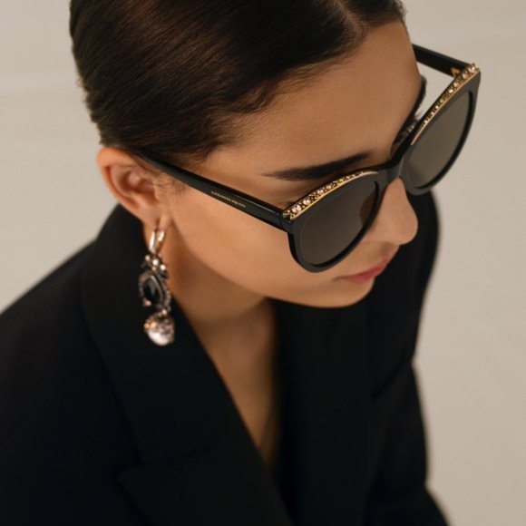 Alexander McQueen Cat Eye Crystal pave  Sunglasses main image 4